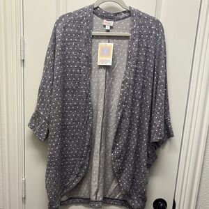 Blue Polka Dot Open Cardigan